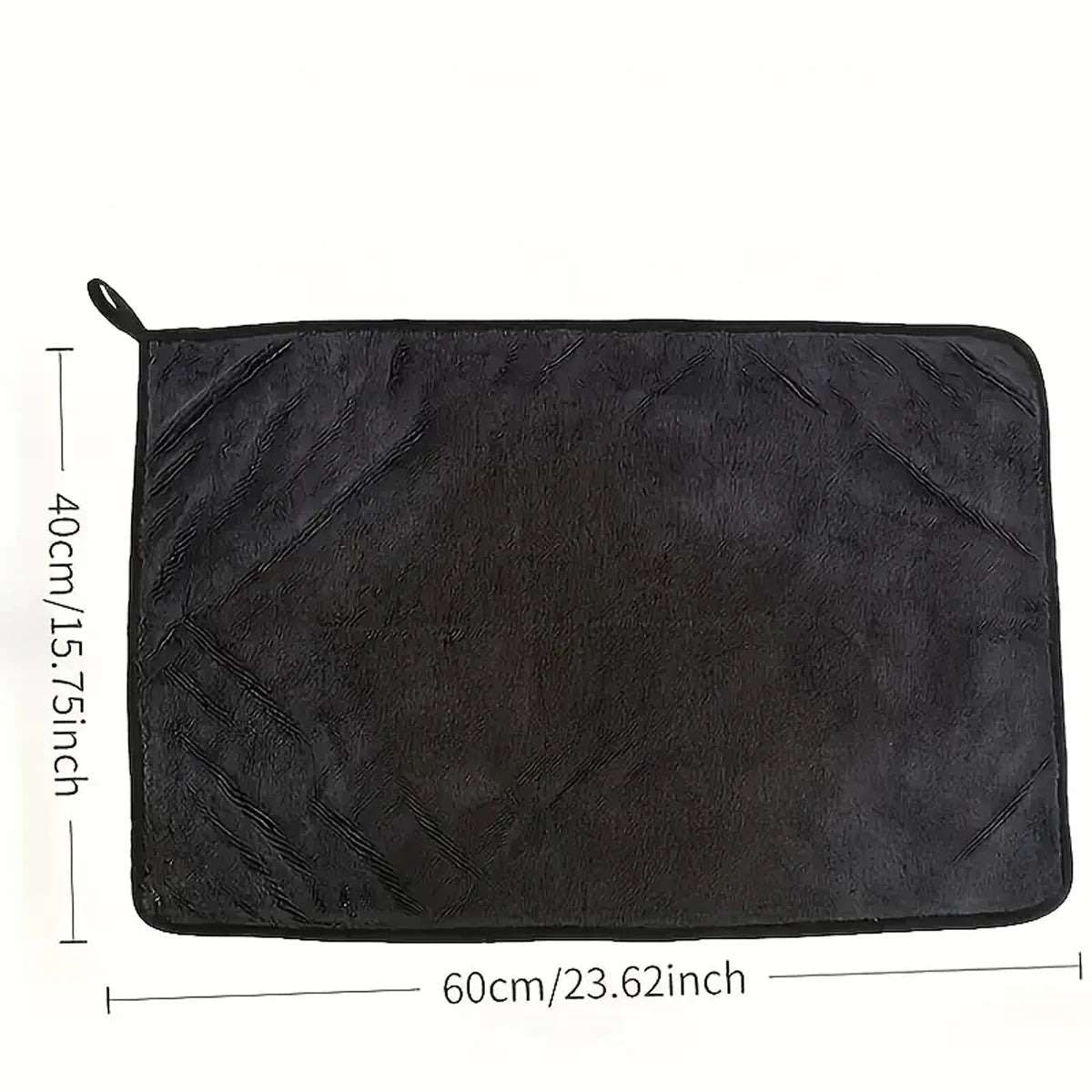 Serviette microfibre noire pour voiture