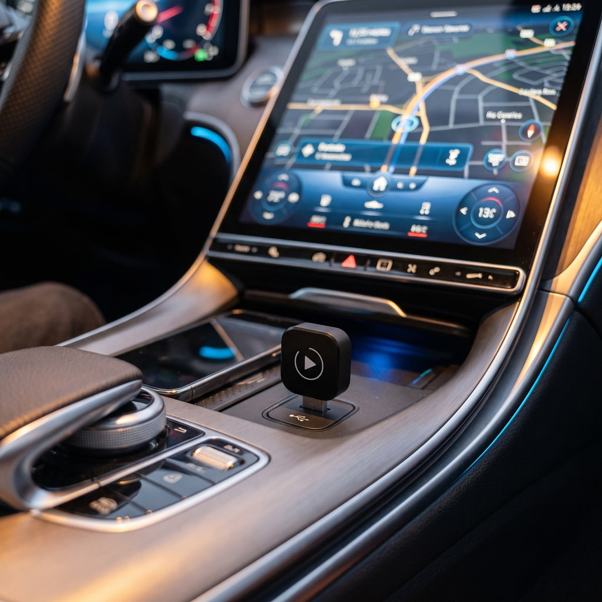 Adaptateur CarPlay et Android Auto sans fil en situation