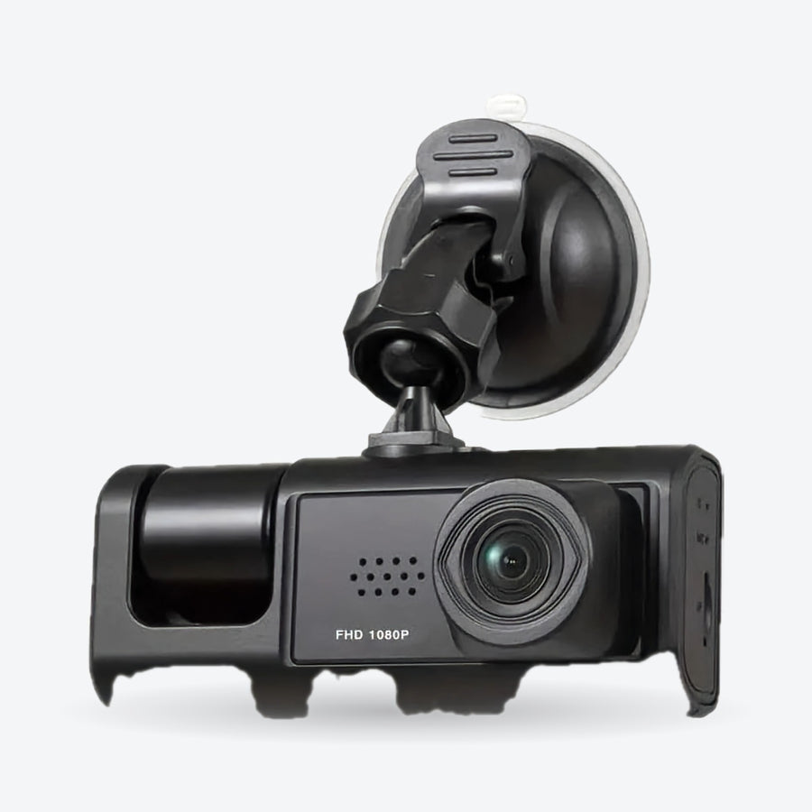 Dual dash cam, front and cabin