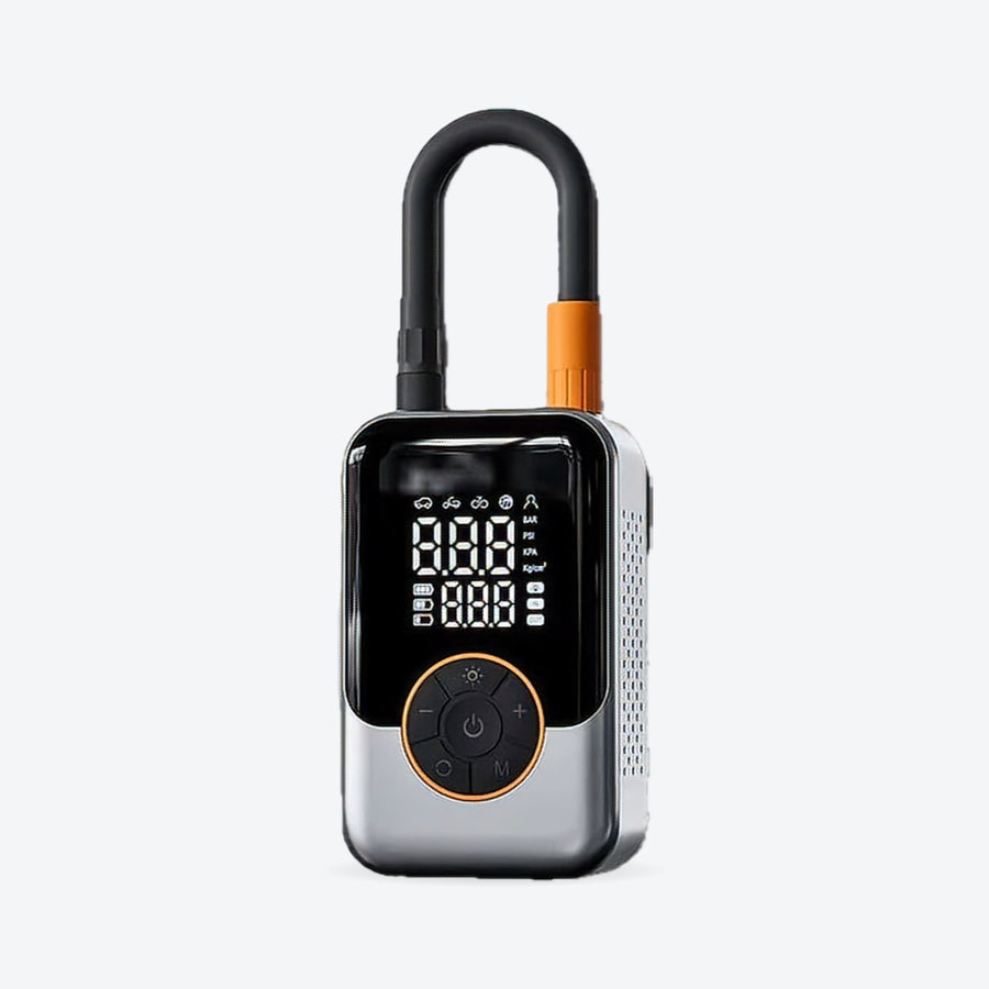 Cordless tyre inflator with display