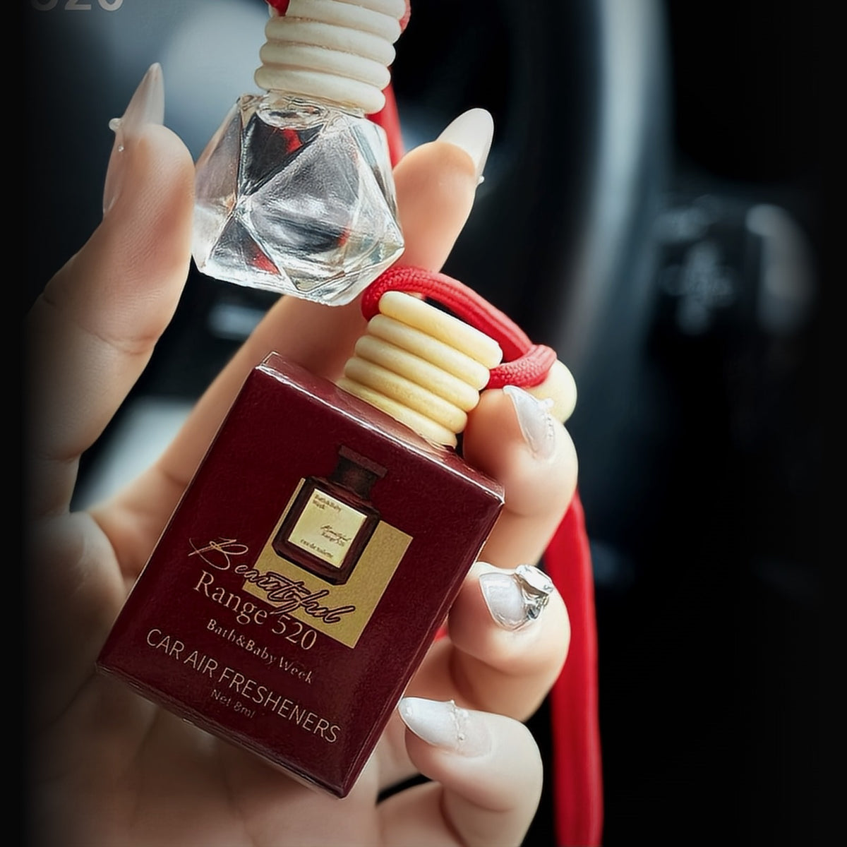Diffuseur de parfum à suspendre, coffret bordeaux