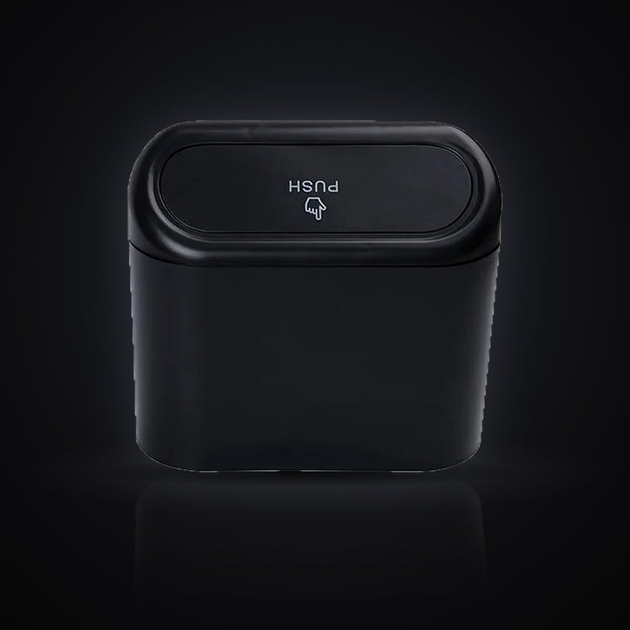 Car bin with flip lid