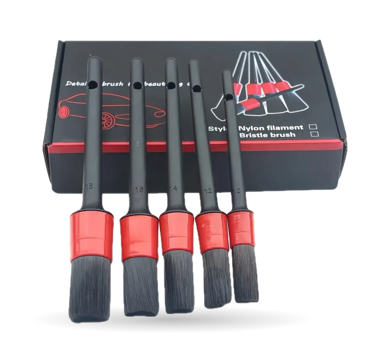 Lot de 5 pinceaux pour nettoyage de voiture au détail